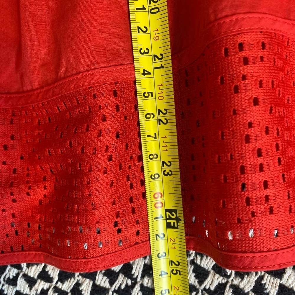 Anthropologie Pepin Poppy Ref Eyelet Flutter Sleeve Cotton Top Blouse Medium - Picture 5 of 9